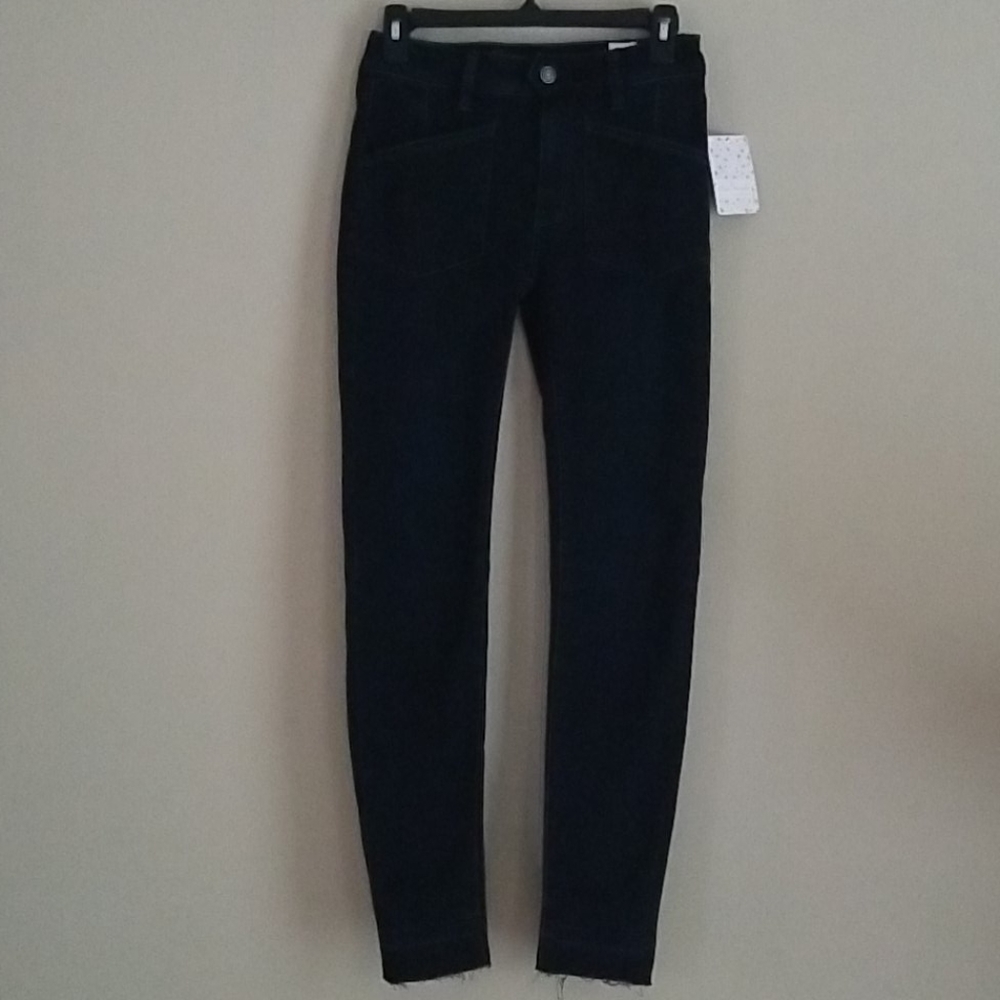 💙HP💙 Free People Ivy Seal Blue Mid-Rise Skinny Jeans 26 - Picture 12 of 16